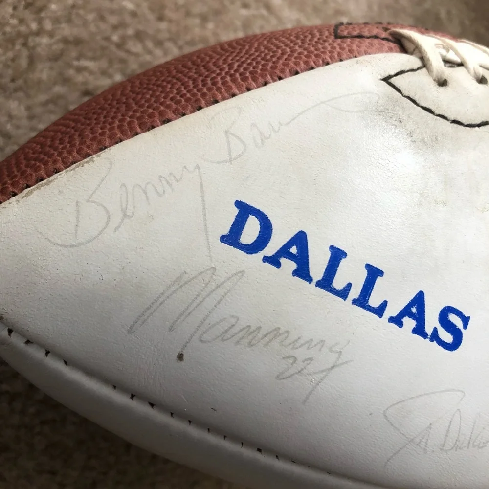 Vintage 1980's Dallas Cowboys Autographed Signed Football - No COA - Picture 7 of 16